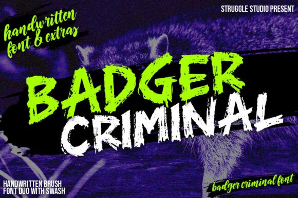 Badger Criminal: The Urban Display Font for Bold Brand Identity