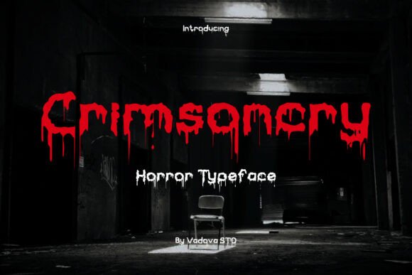 Crimsoncry: The Bold Horror Typeface for Chilling Visuals