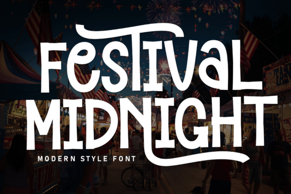 Festival Midnight: A Whimsical Handwritten Display Font for Makers