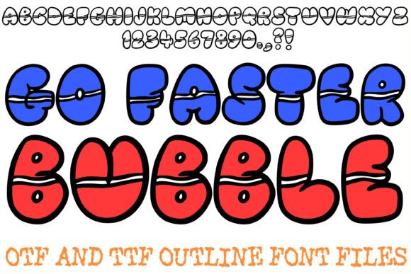 Go Faster Bubble Typeface for High-Impact Campaign Design