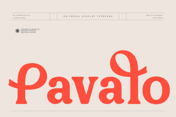 Pavalo Typeface: Elevating Editorial Design with Curved Elegance