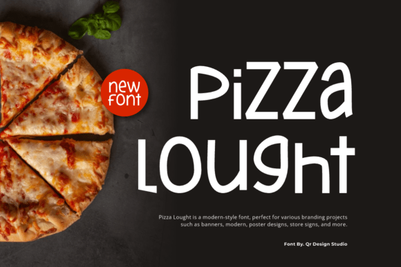 Pizza Lought: A Modern Display Font for Fresh Brand Identity