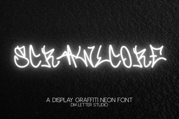 Scrawlcore: The Bold Graffiti Neon Display Font for Electric Campaigns