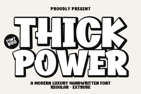 Thick Power Typeface for Bold Handmade Branding